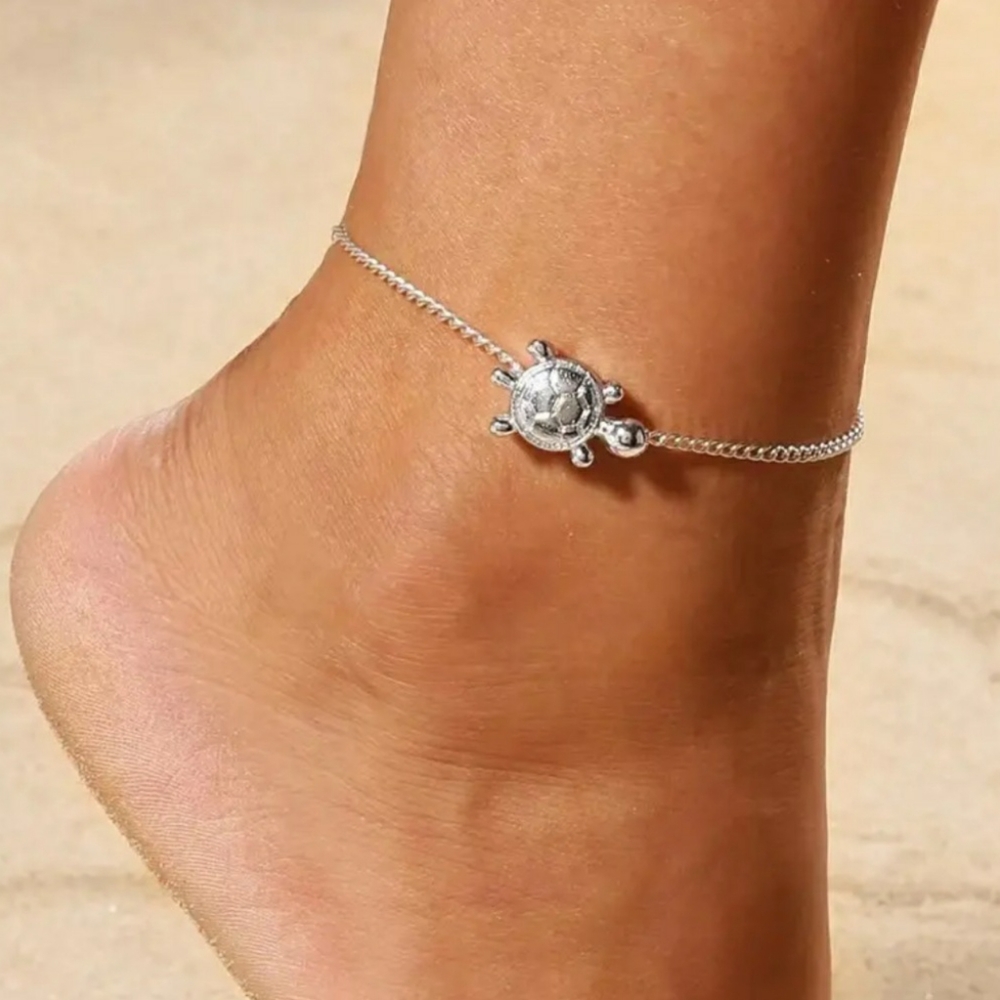 NEW Silver Turtle Pendant Anklet Chain